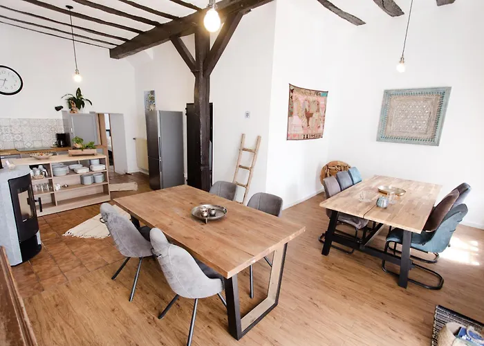 Appartement Seminarhaus Heim Retreat, Fachwerkhaus Von 1451, Yoga, Naturgarten Fuer 10 Personen *